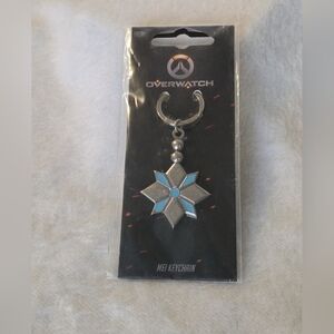 Overwatch Blizzard Official Mei Ice Flower Hair Pin Design Keychain